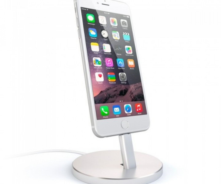 Подставка Satechi Aluminum Desktop Charging Stand for iPhone Silver